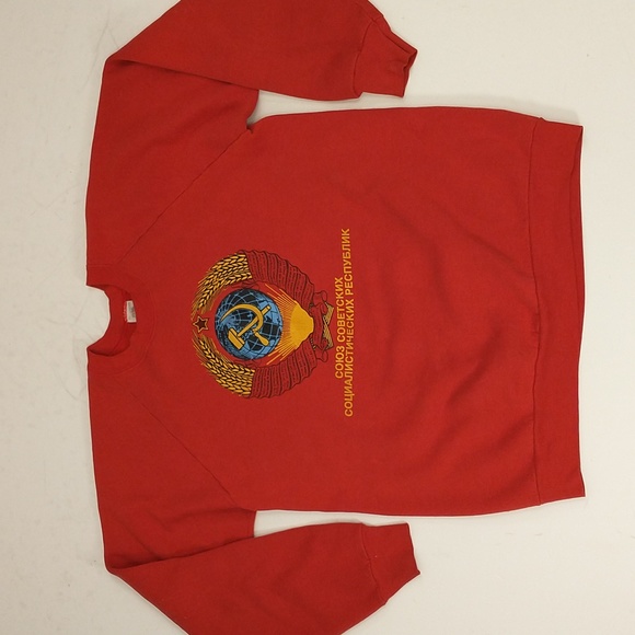 CCCP USSR Vintage Sweatshirt 80's Russian Soviet Union History Eighties World - Picture 1 of 6